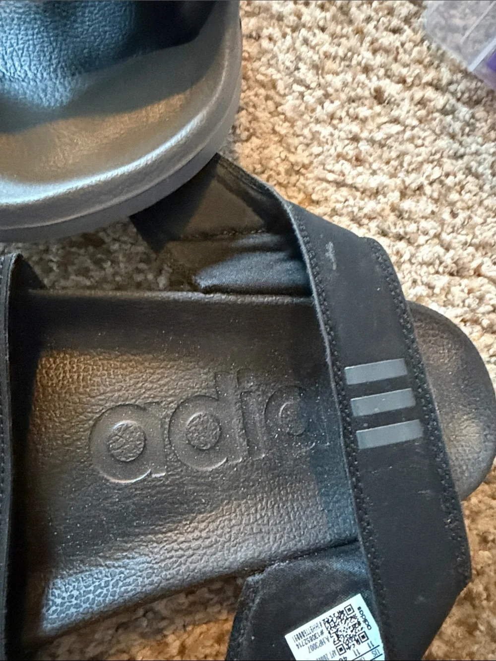adidas Black Interior Label Sneaker Detail